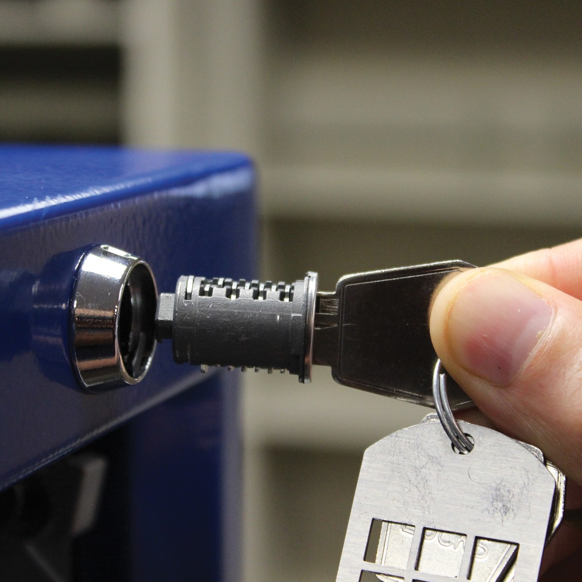 modular drawers locks core removal industrial