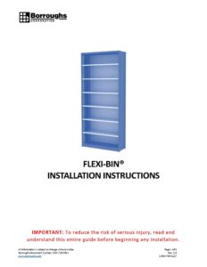 Installation Instructions, Borroughs Shelving Instructions