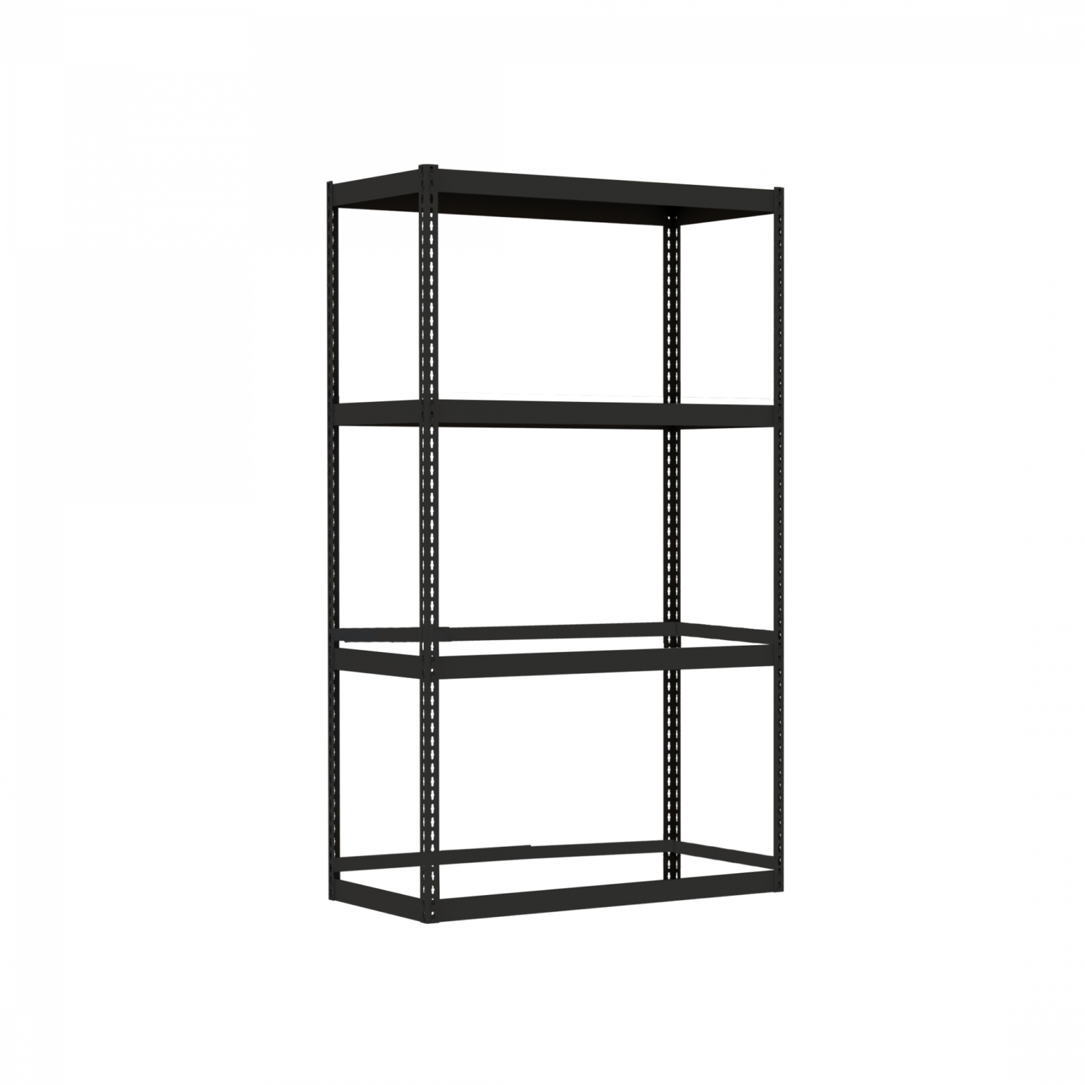 RivetSpan® Boltless Steel 4 Level Industrial Shelving Unit Borroughs