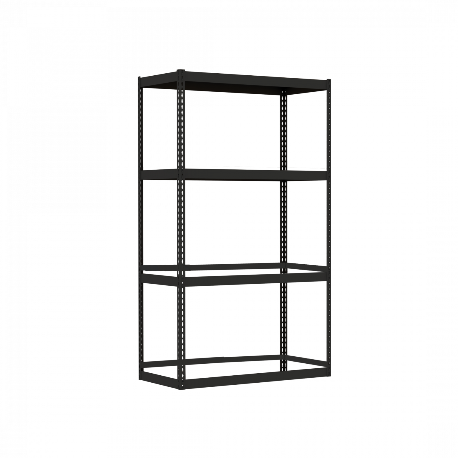 RivetSpan® Boltless Steel 4 Level Industrial Shelving Unit Borroughs