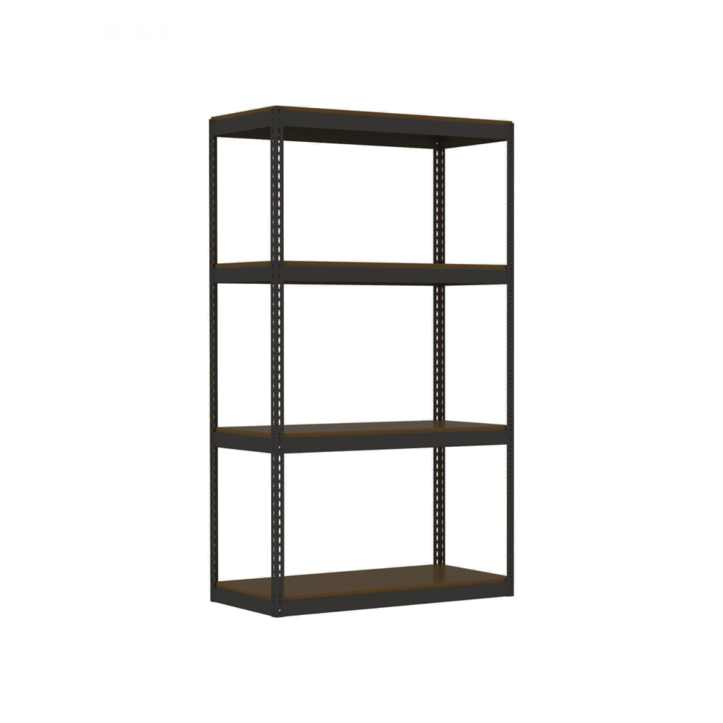Rivet-Span® Boltless 4 Level Shelving Unit w/ Particle Board | Borroughs