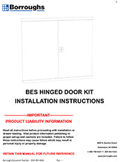 Borroughs Box Edge Shelving Hinged Door Kit Installation Instructions
