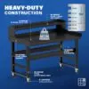 Image showcasing steel gauge details for a 60" Wide Mobile Steel Work bench