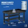 Image showcasing steel gauge details for a 60" Wide Rolling Garage Steel Workbench