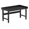 Borroughs Steel Work Bench For Sale, Black 60" Wide Adjustable Height Workbenches with Steel Painted Top with Edge Guards