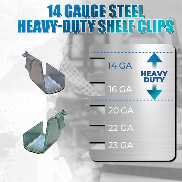 Borroughs 14 Gauge Steel Heavy-Duty Shelf Clips
