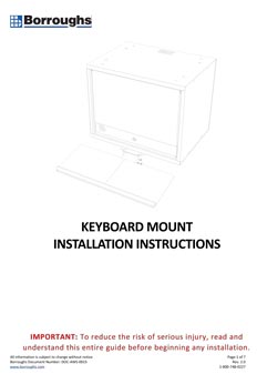Borroughs Automotive Keyboard Mount Install Instructions Cover